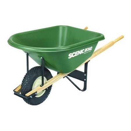 Scenic Road Mfg 6CUFT GRN Wheelbarrow G6-1K